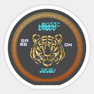 Tiger Head Design Sticker